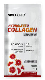 Hydrolysed Collagen Type I & III, Blood orange - 22 grams (1 serving) - Skill Nutrition