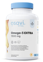 Omega-3 Extra Molecularly Distilled, 1300mg (Lemon) - 120 softgels - Osavi