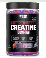 Micronized Creatine Gummies, Blackberry Strawberry Dual Flavor Mix - 60 gummies - Weider