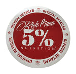 5% Nutrition Window Cling Circle, Red & White - 5% Nutrition