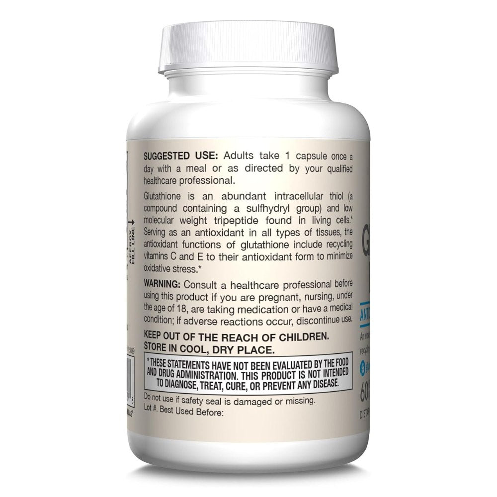 Jarrow Formulas Glutationas sumažintas 500 mg - 60 kapsulių