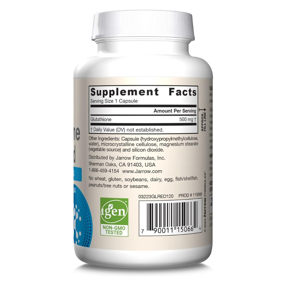 Jarrow Formulas Glutationas sumažintas 500 mg - 120 kapsulių