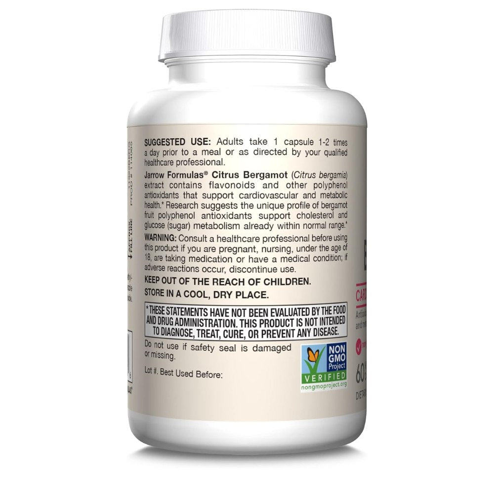 Jarrow Formulas Citrusinis bergamotas 500 mg - 60 kapsulių - Magnis.lt