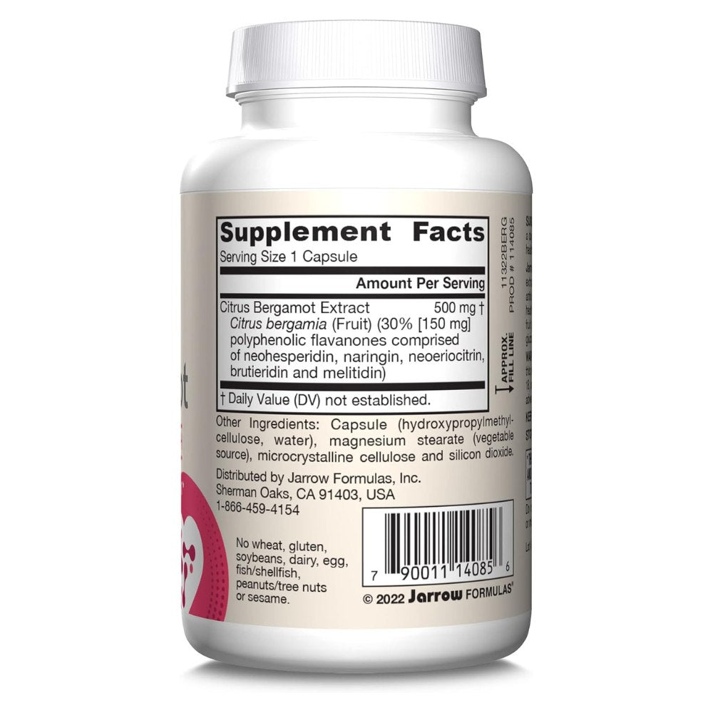 Jarrow Formulas Citrusinis bergamotas 500 mg - 60 kapsulių - Magnis.lt