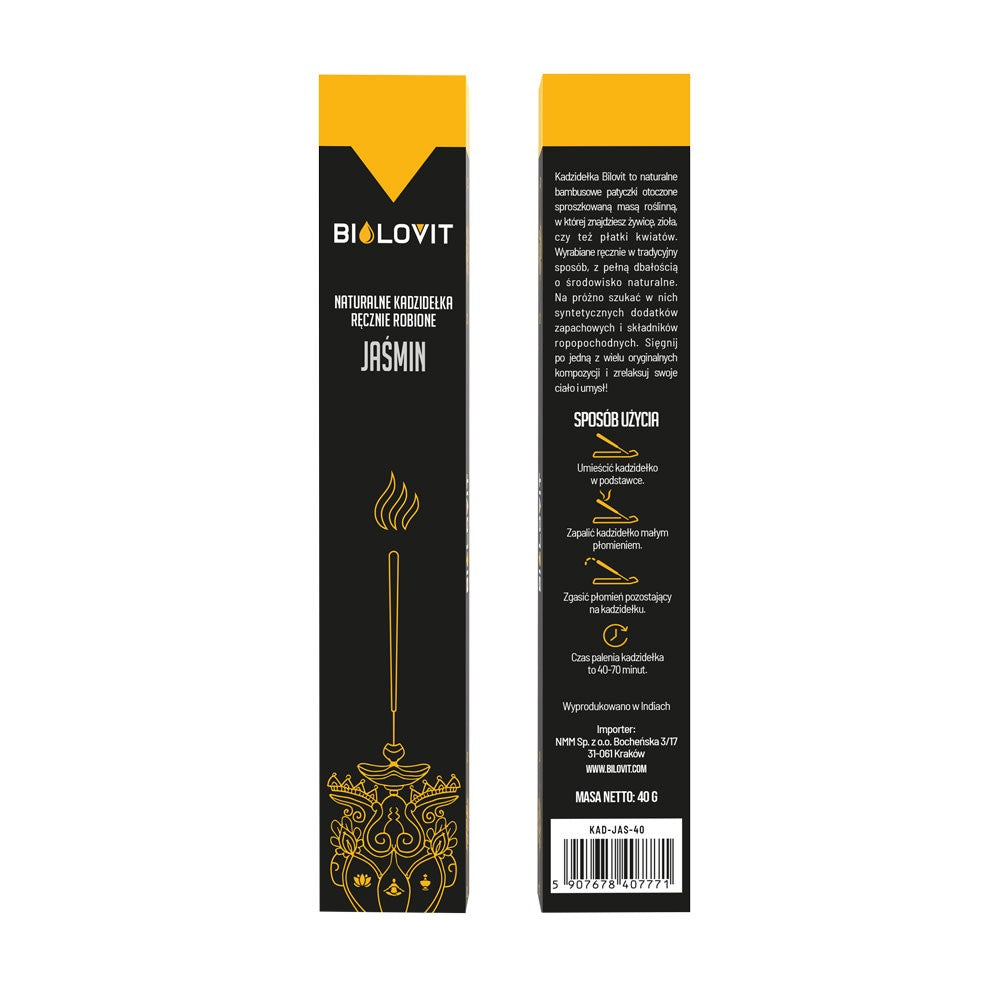 Bilovit natūralios aromatinės smilkalų lazdelės Jasmine - 40 g