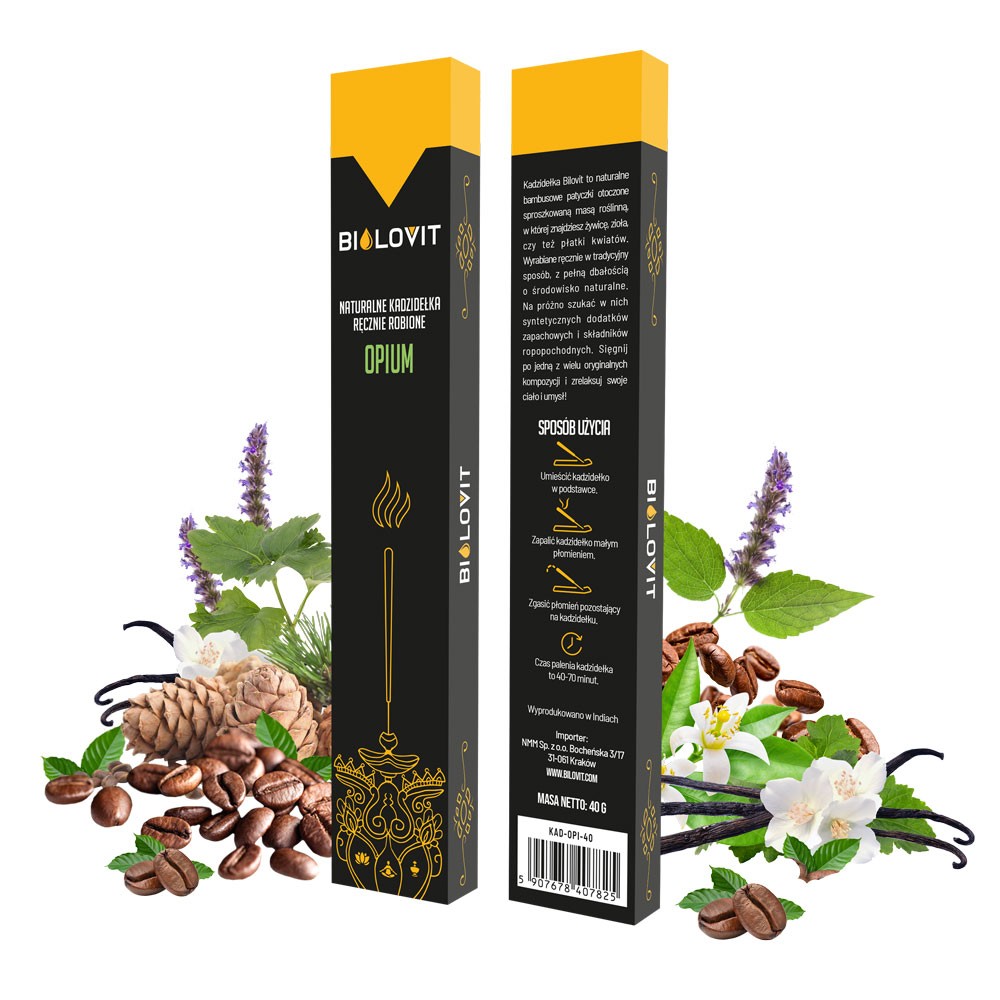 Bilovit natūralios aromatinės smilkalų lazdelės Opium - 40 g