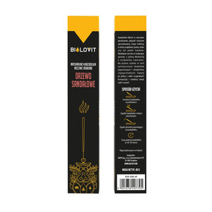 Bilovit natūralios aromatinės smilkalų lazdelės Sandalwood - 40 g