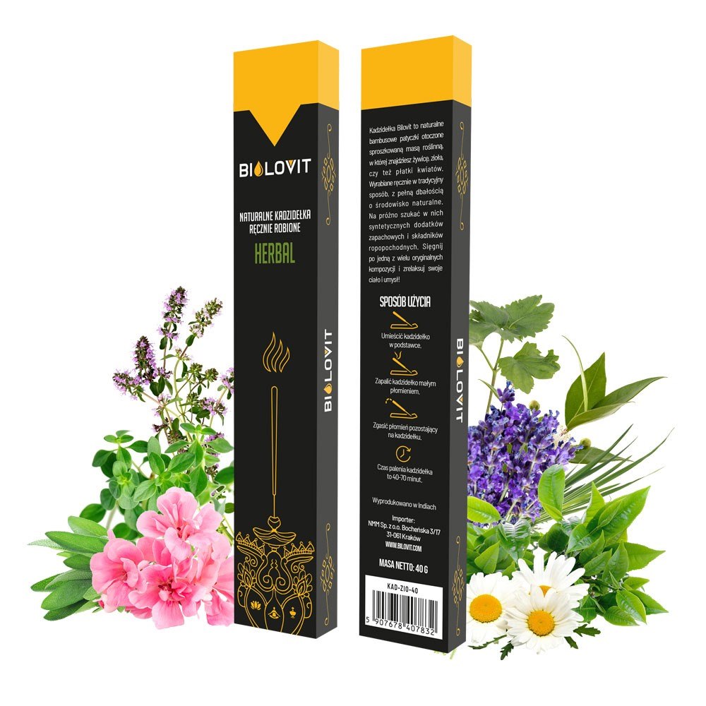 Bilovit natūralios aromatinės smilkalų lazdelės Herbal - 40 g
