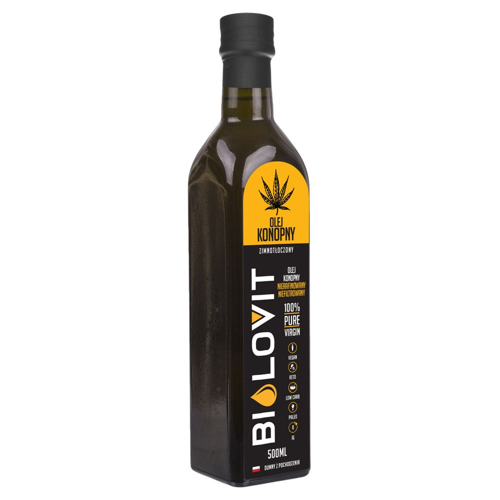 Bilovit Šalto spaudimo kanapių aliejus - 500 ml - Magnis.lt