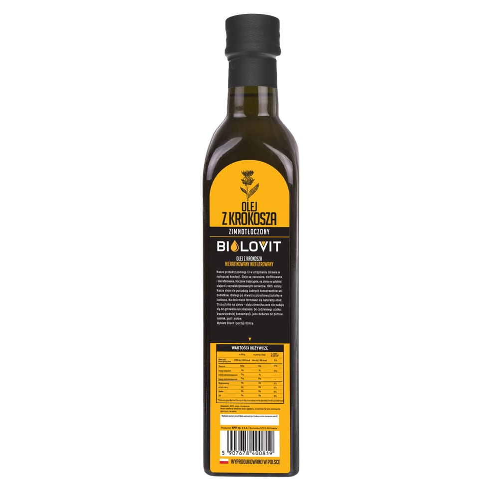 Bilovit Dygminų aliejus šalto spaudimo - 500 ml - Magnis.lt