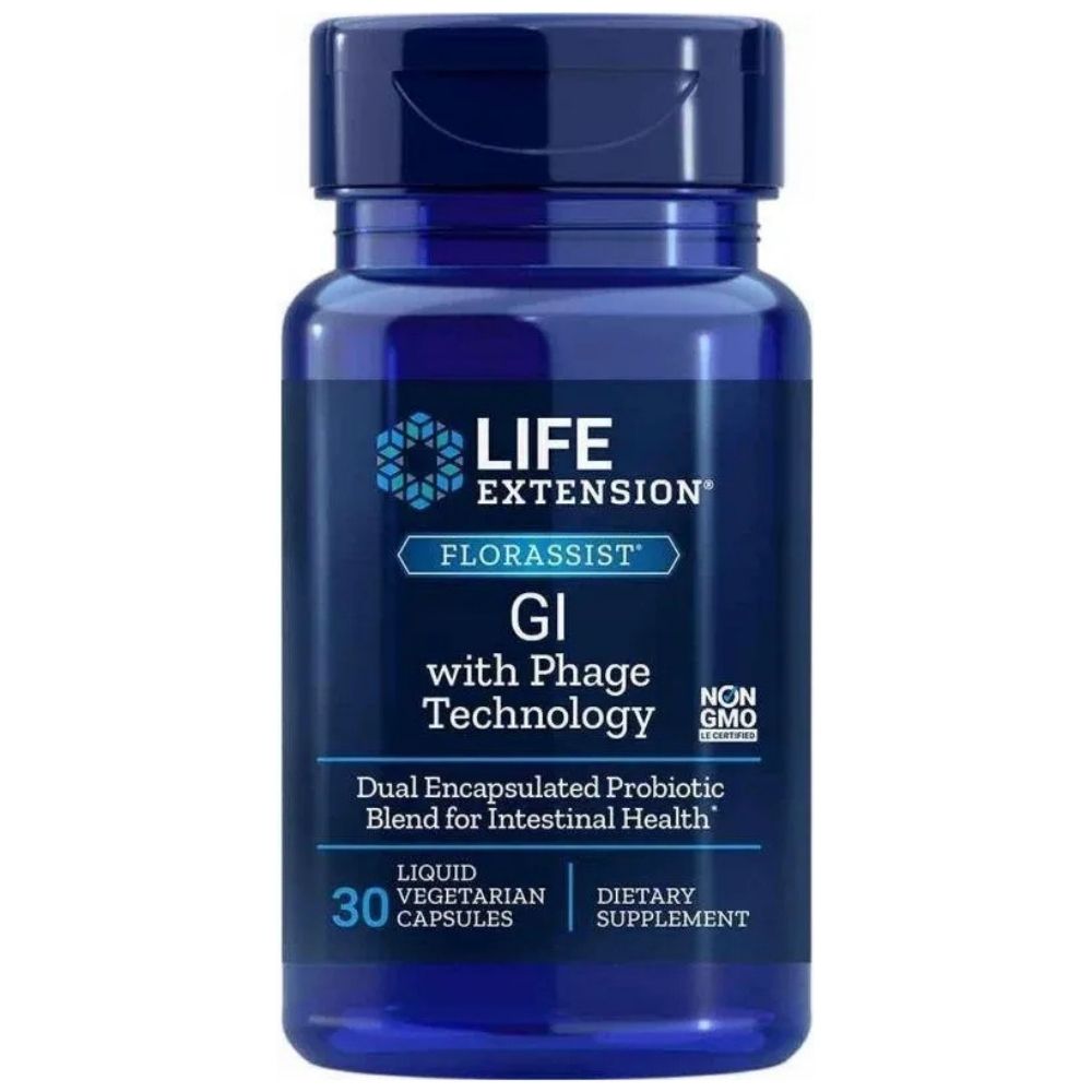 Life Extension Florassist® Probiotic GI with Phage Technology - 30 kapsulių