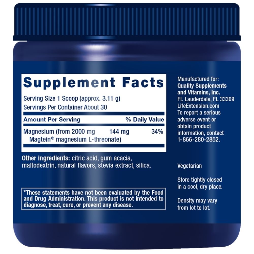 Life Extension Neuro-Mag® magnio L-treonatas, tropinis - 93,35 g