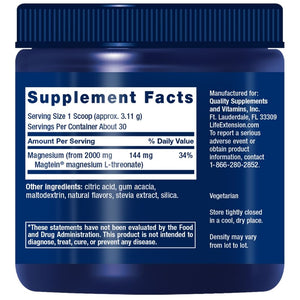 Life Extension Neuro-Mag® magnio L-treonatas, tropinis - 93,35 g