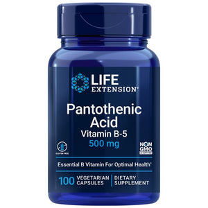 Life Extension Pantoteno rūgštis 500 mg - 100 kapsulių