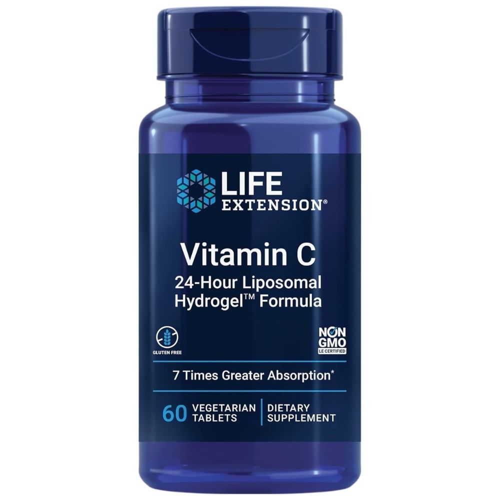 Life Extension vitaminas C, 24 valandų liposominė formulė - 60 kapsulių