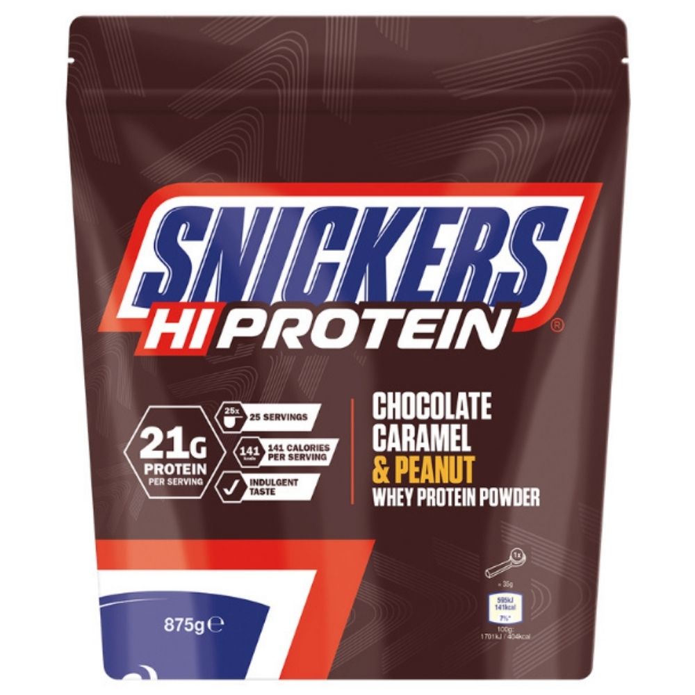 Snickers Hi Protein, baltyminis papildas, šokoladas, karamelė ir žemės riešutai - 875 g
