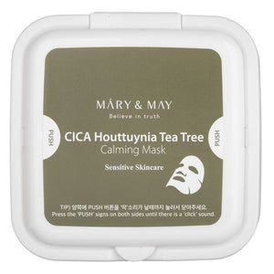 Mary&amp;May CICA Houttuynia arbatmedžio raminamoji kaukė - 30 vnt.