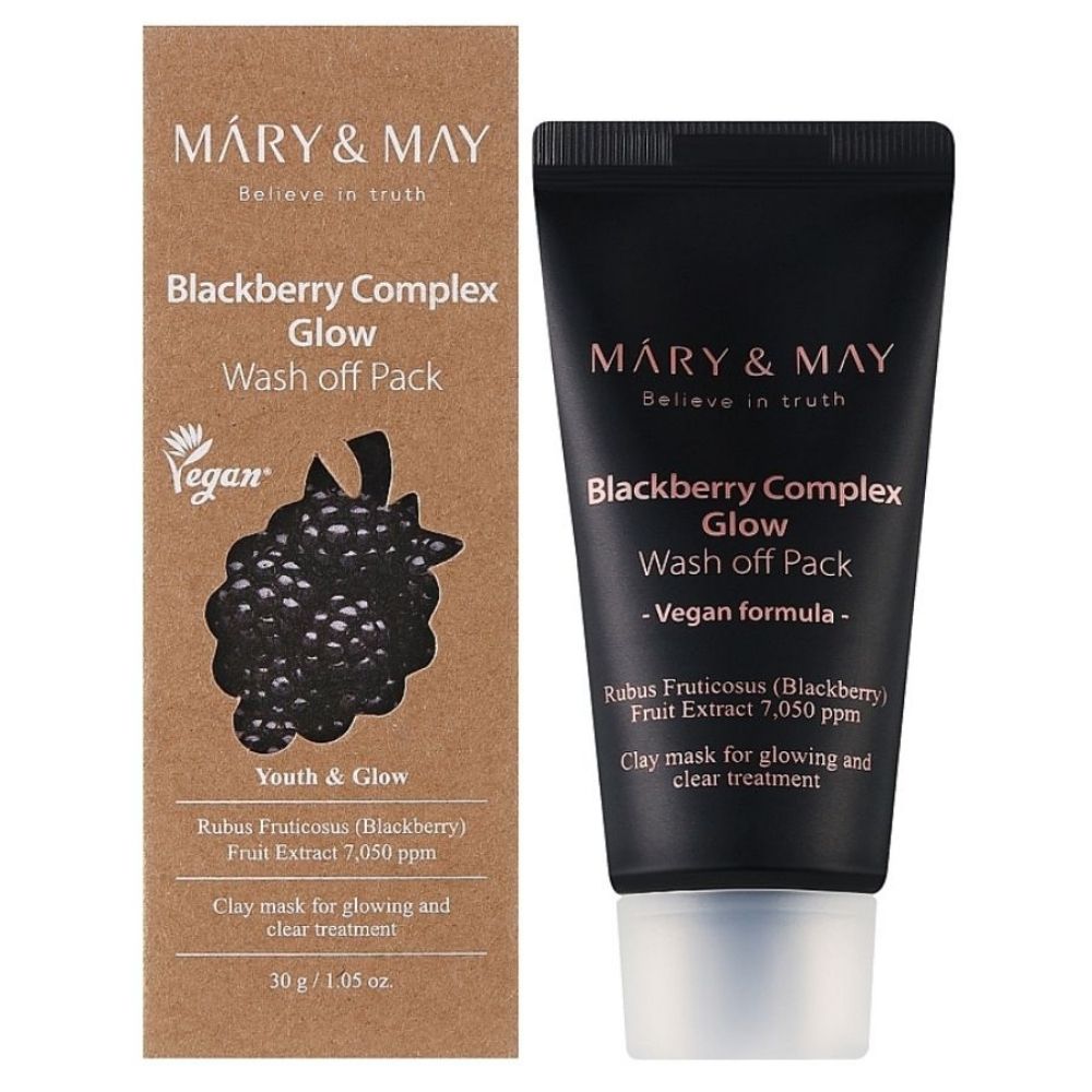 Mary&amp;May švytinti molio kaukė Blackberry Complex Glow - 30 g