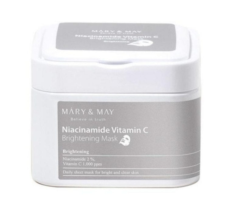 Mary&amp;May skaistinamosios niacinamido ir vitamino C kaukės 30 vnt.