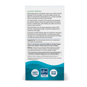 Nordic Naturals Algae Omega 715 mg (Omega-3 iš dumblių) - 60 kapsulių - Magnis.lt
