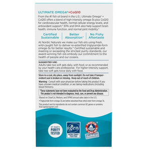 Nordic Naturals Ultimate Omega + Coq10, citrina - 120 kapsulių