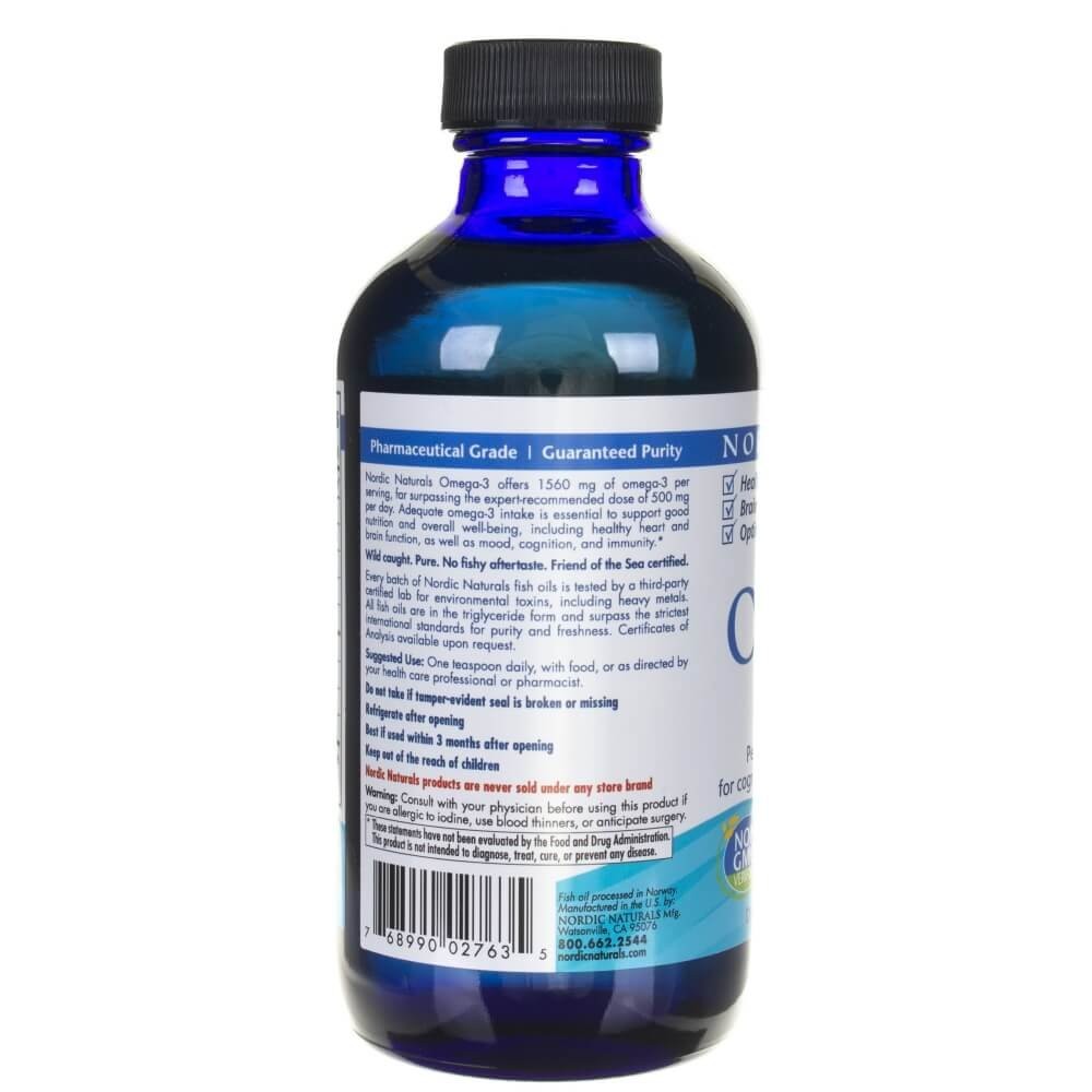 Nordic Naturals Omega-3 1560 mg, citrinų skonio - 237 ml - Magnis.lt