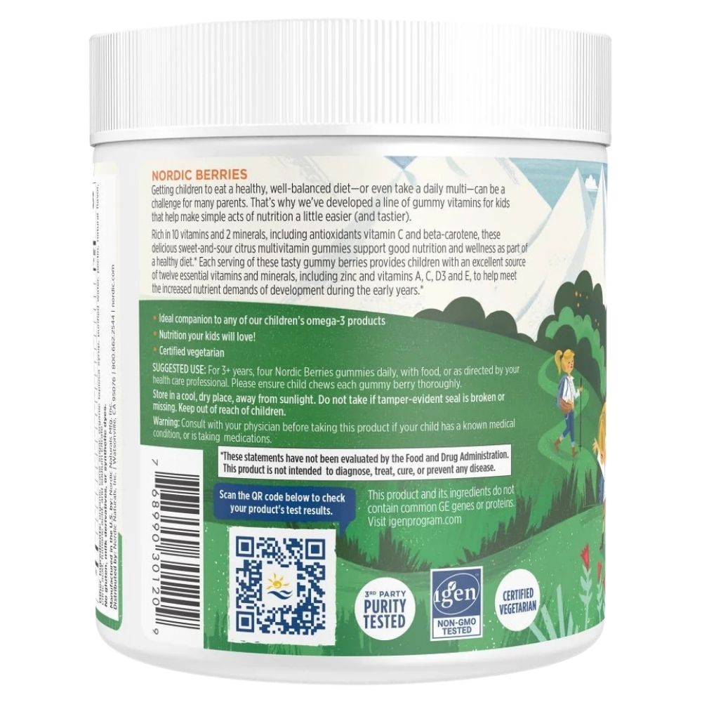 Nordic Naturals multivitaminų želė, apelsinas ir citrina - 120 vnt.