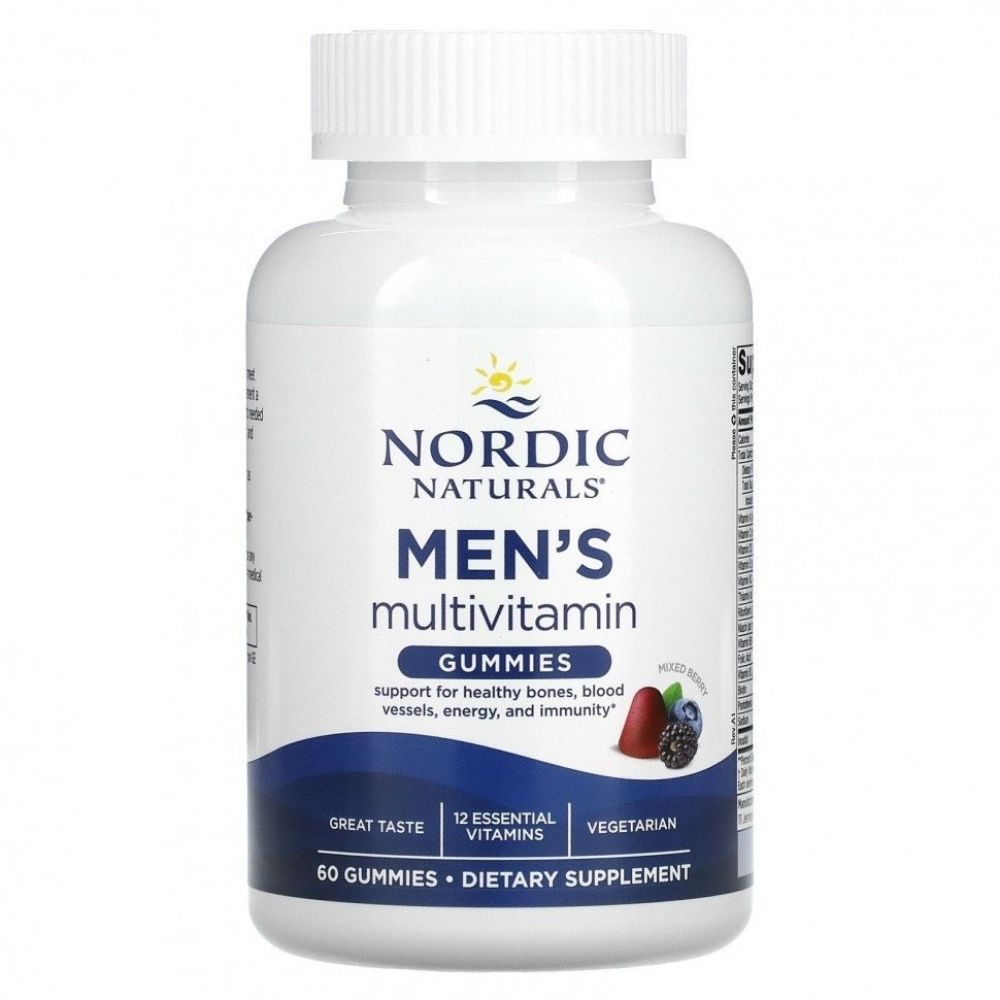 Nordic Naturals Multivitaminai vyrams, mišrios uogos - 60 gelių - Magnis.lt