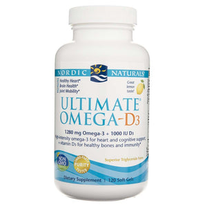 Nordic Naturals Ultimate Omega-D3 Lemon 640 mg - 120 minkštųjų gelių