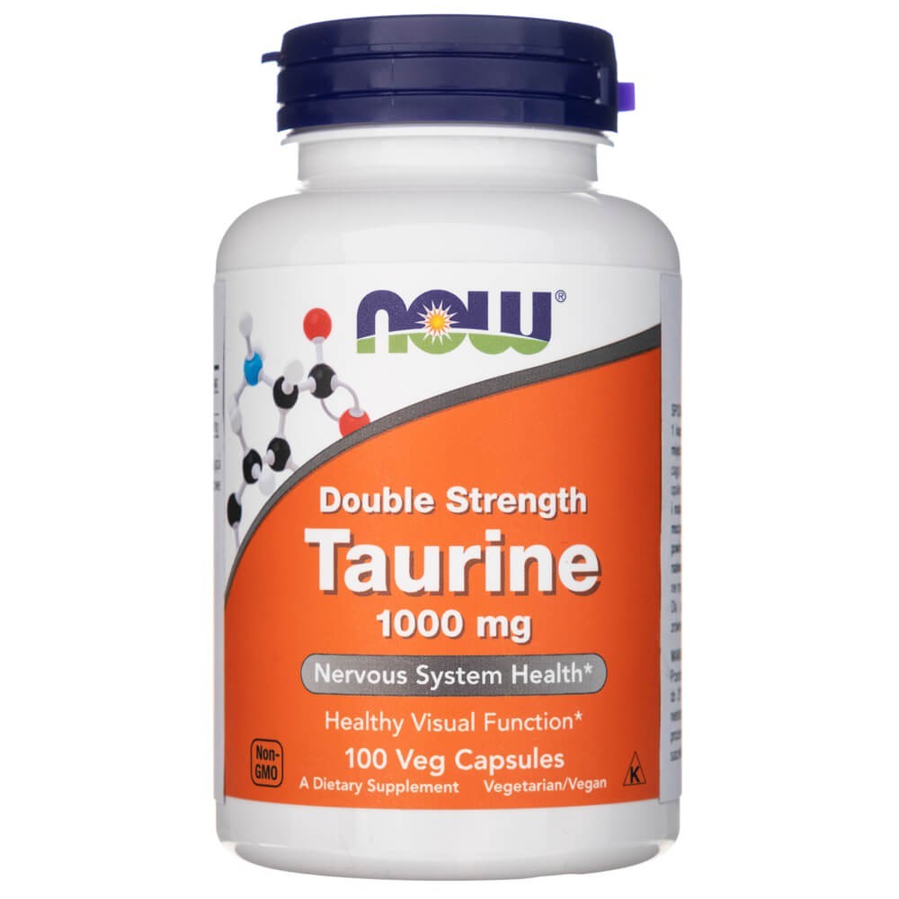 Now Foods Taurine Double Strength 1000 mg - 100 kapsulių