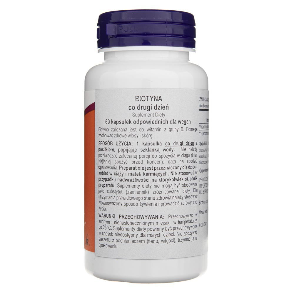 Now Foods Biotinas 5000 mcg - 60 kapsulių - Magnis.lt