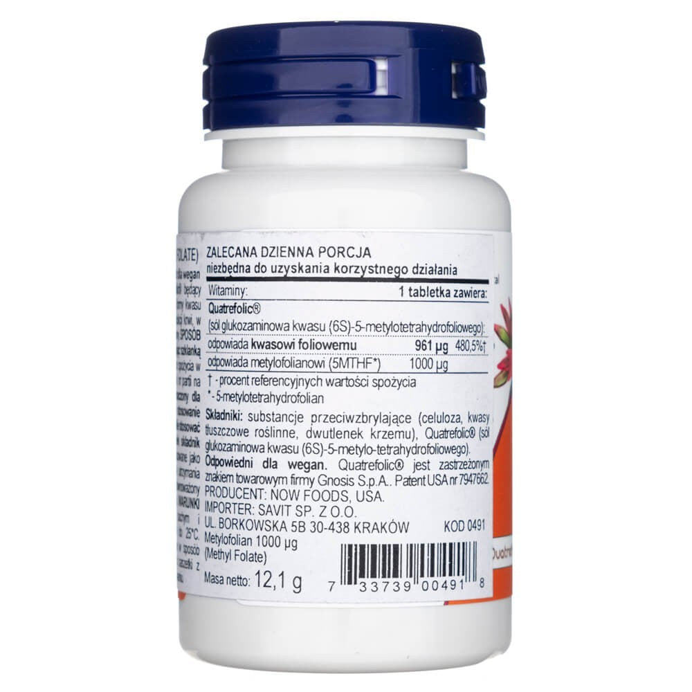 Now Foods metilo folio rūgšties 1000 mcg - 90 tablečių