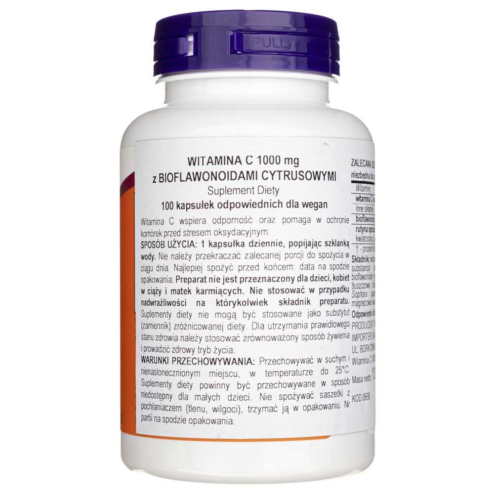 Now Foods vitaminas C-1000 su bioflavonoidais - 100 kapsulių - Magnis.lt