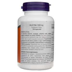 Now Foods Glicinas 1000 mg - 100 kapsulių