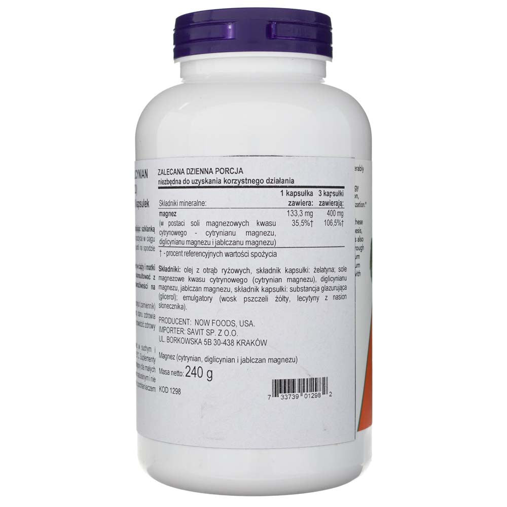 Now Foods magnio citratas - 180 minkštųjų gelių