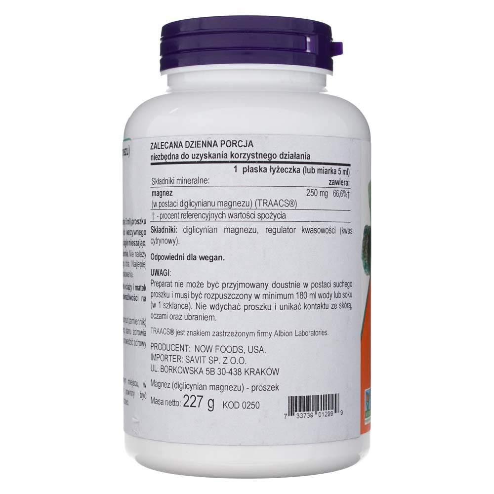 Now Foods magnio bisglicinato milteliai - 227 g