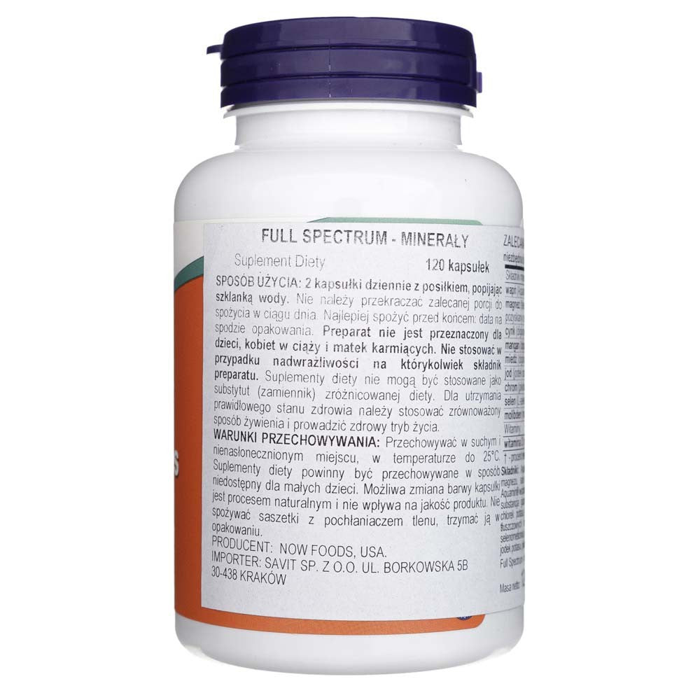 Now Foods pilno spektro mineralai - 120 kapsulių