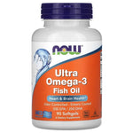 Now Foods Ultra Omega-3, 500 EPA / 250 DHA - 90 minkštųjų gelių