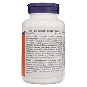 Now Foods menkių kepenų aliejus, ypač stiprus 1000 mg - 90 minkštųjų gelių