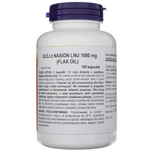 Now Foods linų aliejus 1000 mg - 100 minkštųjų gelių