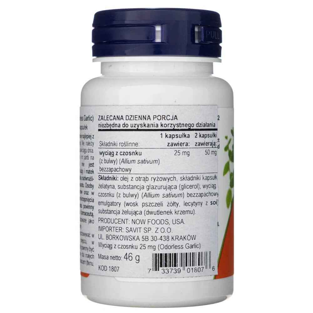 Now Foods bekvapis česnakas - 100 minkštųjų gelių