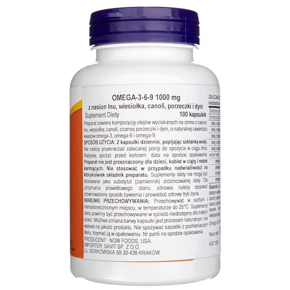 Now Foods Omega 3-6-9 1000 mg - 100 minkštųjų gelių - Magnis.lt