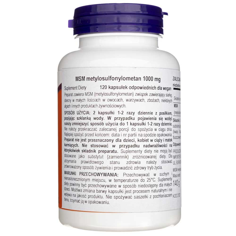Now Foods MSM 1000 mg - 120 kapsulių - Magnis.lt