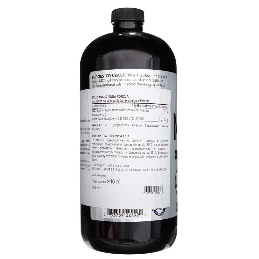 Now Foods skystas MCT aliejus - 946 ml