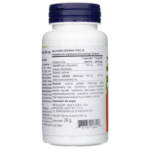 Now Foods Chlorofilas 100 mg - 90 kapsulių