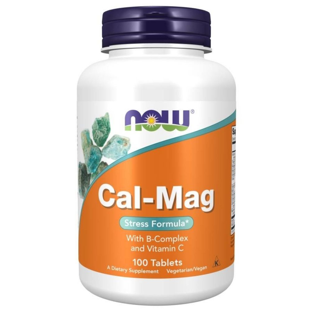 Now Foods Cal-Mag Stress Formula (kalcis, magnis, vit. B) - 100 tablečių