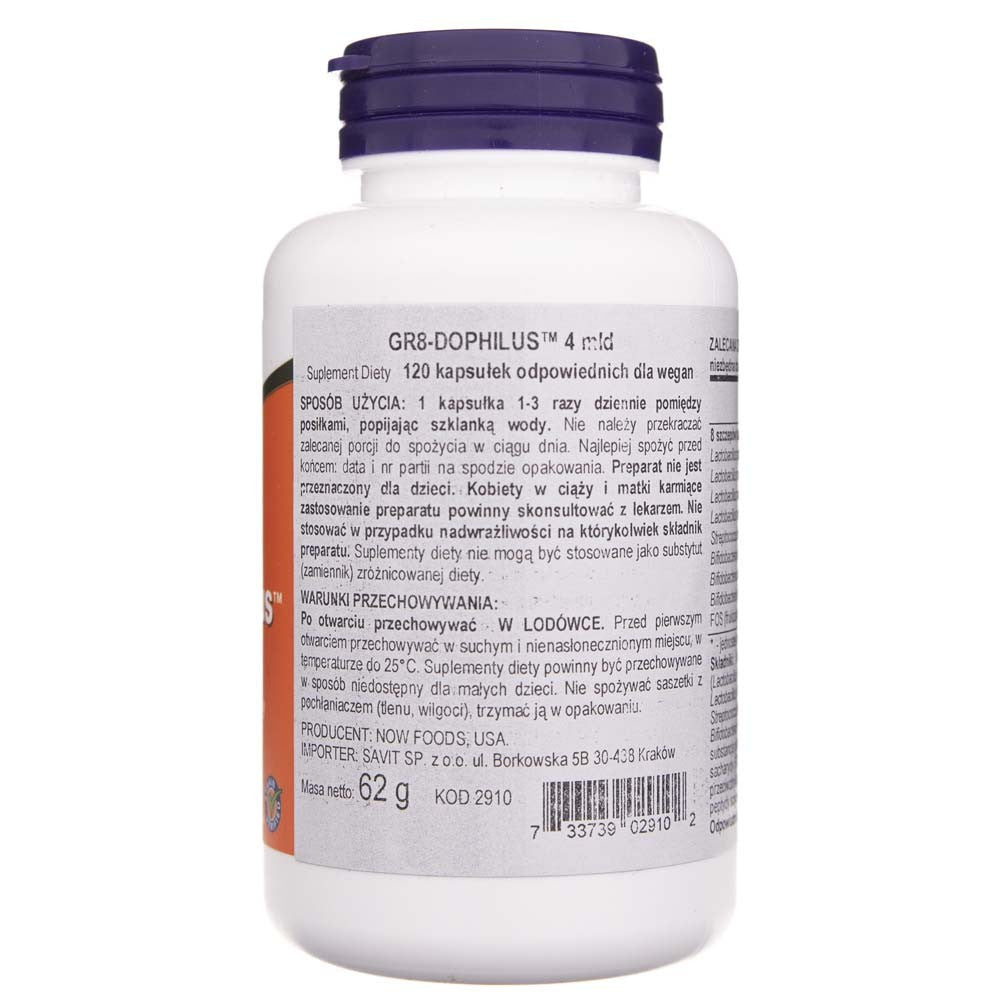 Now Foods Gr8-Dophilus - 120 kapsulių