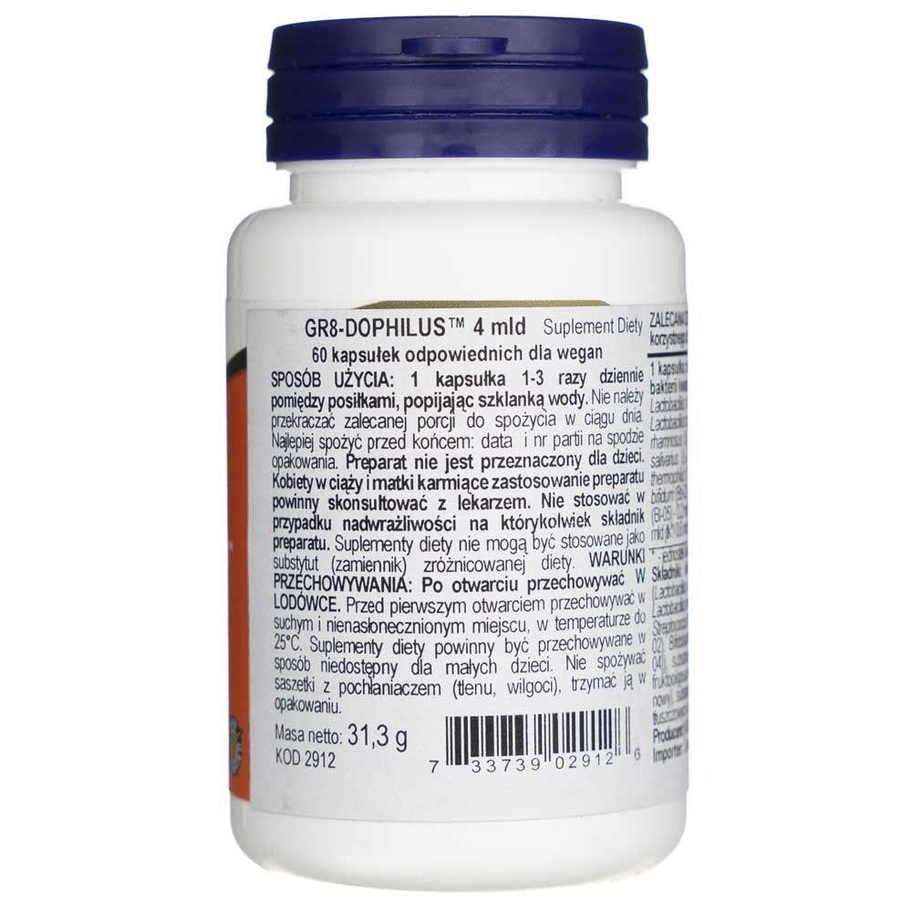 Now Foods Gr8-Dophilus - 60 kapsulių
