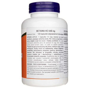 Now Foods betaino HCL 648 mg - 120 kapsulių - Magnis.lt