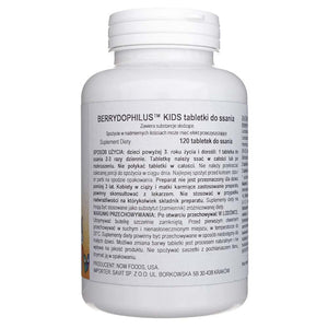 Now Foods Berry Dophilus Kids - 120 kramtomųjų tablečių - Magnis.lt